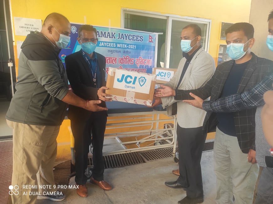 Surgical Items donated by Damak Jaycees